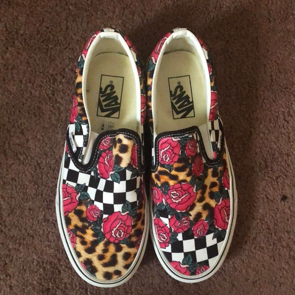 CHECKERED/CHEETAH/ROSE VANS